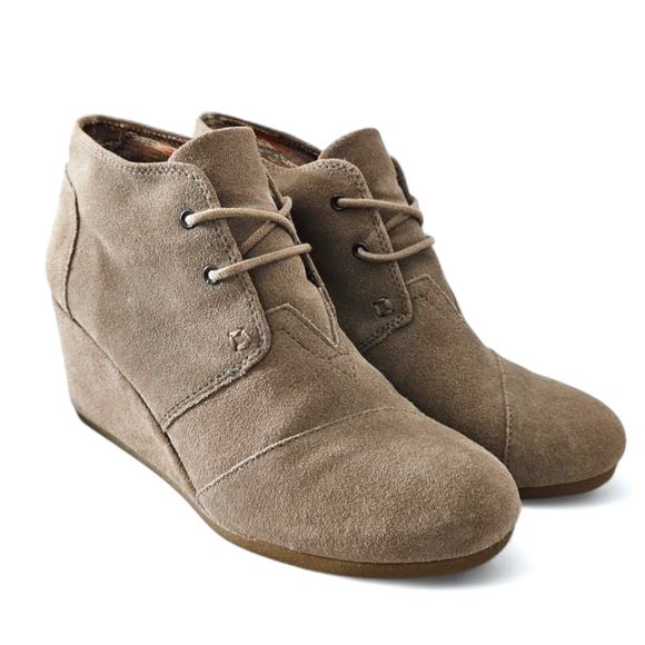TOMS | Suede Desert Wedges | Women's | Size 8.5 | Ankle Booties - Picture 5 of 16